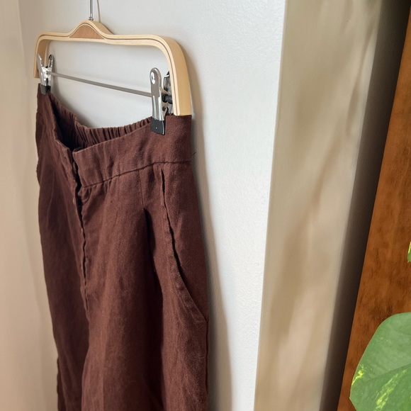 Grae Cove Wide Leg Brown Trousers - Picture 7 of 7